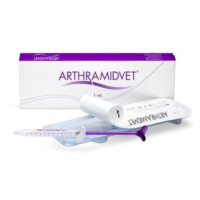 Arthramid Vet helps relieve osteoarthritis, stiffness & joint pain in horses. Long-lasting lubrication and cartilage protection.